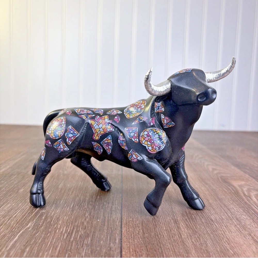 2012 Nadal Studio Valiente Black Bull Figurine Mosaic #495 Valencia Spain